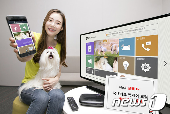 (서울=뉴스1) 추연화 기자 = KT는 자사 IPTV서비스인 올레 tv를 통해 반려동물과 그 가족을 위한 국내최초 펫 케어 포털 ‘왈하우스’ 서비스를 출시한다고 4일 밝혔다. ‘왈 …