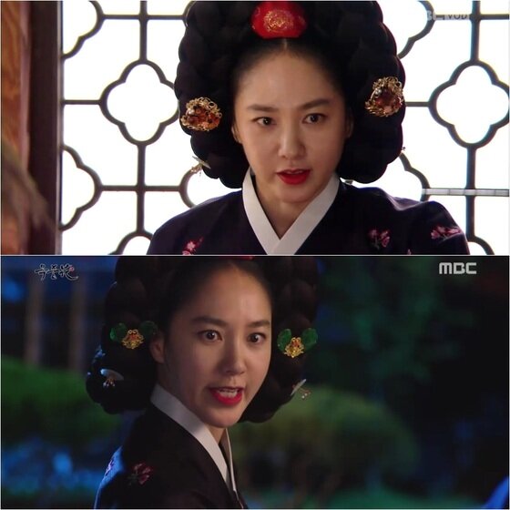 본문 이미지 - 박주미가 전형적인 악역으로 혹평받고 있다. ⓒ News1star / MBC '옥중화' 캡처