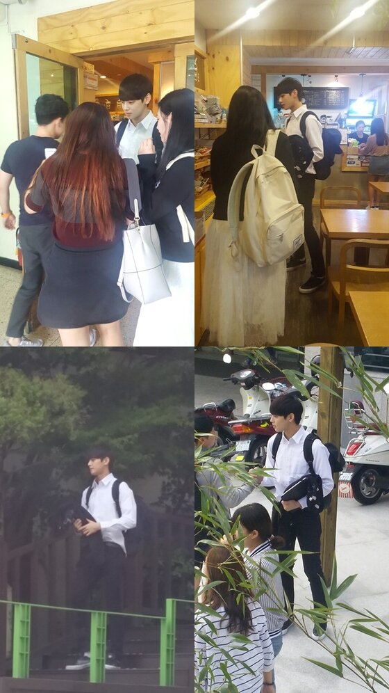 본문 이미지 - 보이그룹 아스트로 차은우의 캠퍼스 사진이 공개됐다. ⓒ News1star / 온라인 커뮤니티