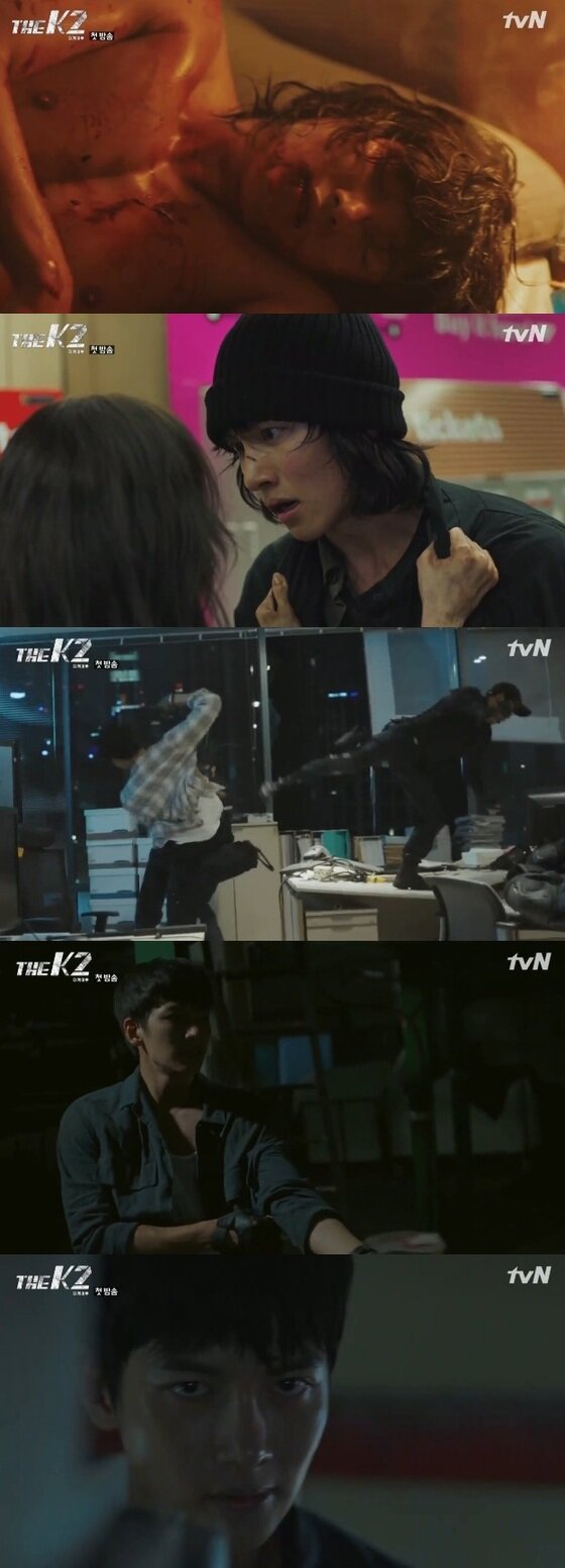 본문 이미지 - 배우 지창욱이 '더 케이투'에 출연 중이다. ⓒ News1star/ tvN '더 케이투' 캡처 