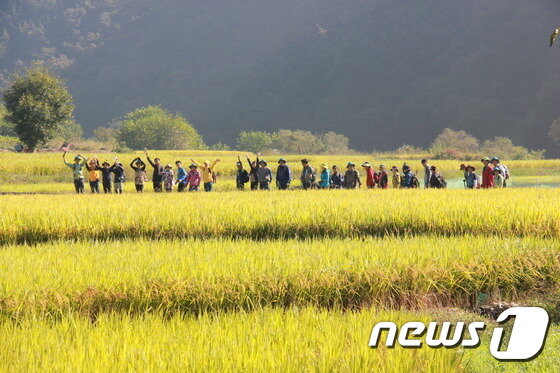 본문 이미지 - 진안 고원길은 마을과 마을을 잇는 200km에 이르는 길이 조성돼 있으며 진안의 구석구석 이야기를 담고 있다. 2016.9.30 /뉴스1 ⓒ News1 김대홍 기자