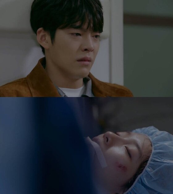 본문 이미지 - 김우빈이 배수지를 위해 기도했다. ⓒ News1star / KBS2 '함부로 애틋하게' 캡처
