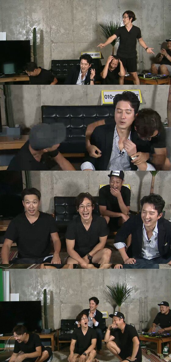 본문 이미지 - 정준호가 뛰어난 예능감을 뽐냈다. ⓒ News1star / V앱 '10PM 시즌2' 캡처