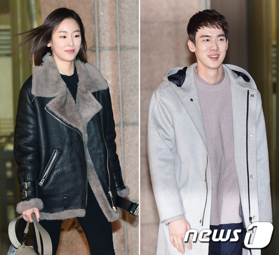 (서울=뉴스1스타) 권현진 기자 = 배우 서현진, 유연석(오른쪽)이 17일 오후 서울 여의도 한 식당에서 열린 SBS ‘낭만닥터 김사부’ 종방연에 참석하고 있다.