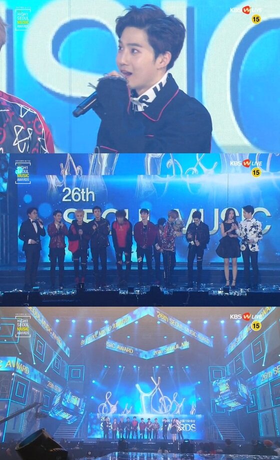 본문 이미지 - 엑소가 '서다개' 대상을 받았다. ⓒ News1star/KBS