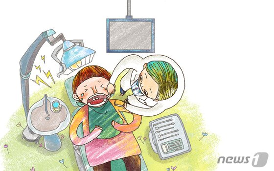 본문 이미지 - 일찍 발치하는 경우 6~7세 어린이의 두려움을 해소하고 정서 보호와 더불어 안전한 발치를 위해 진정 치료, 전신마취를 시행하기도 한다. 