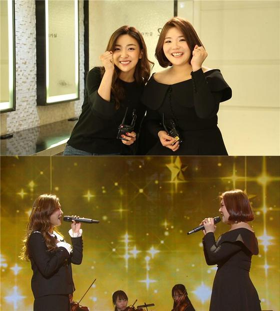 에프엑스 루나가 쌍둥이 언니와 함께 무대를 펼친다. © News1star / KBS2 ‘불후의 명곡’