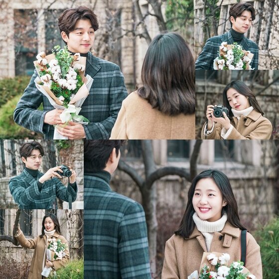 본문 이미지 - tvN 금토드라마 '쓸쓸하고 찬란하神-도깨비' 제작진은 6일 공유가 김고은의 고등학교 졸업식에 참석한 모습이 담긴 스틸컷을 공개했다. ⓒ News1star/ tvN 