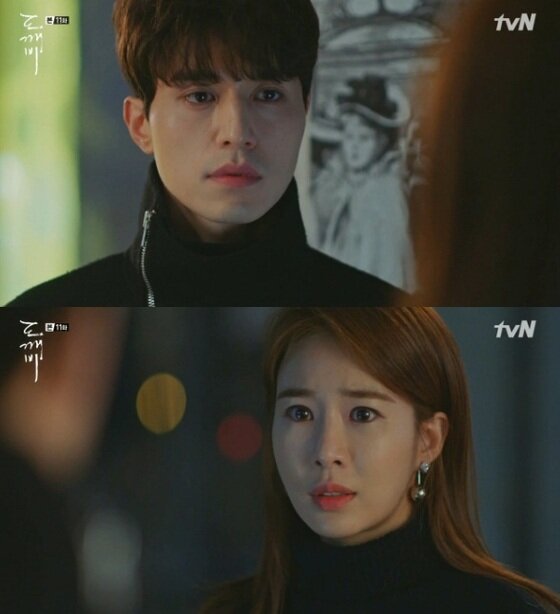 본문 이미지 - '도깨비' 이동욱이 자신의 정체를 유인나에게 털어놨다. ⓒ News1star / tvN '도깨비' 캡처
