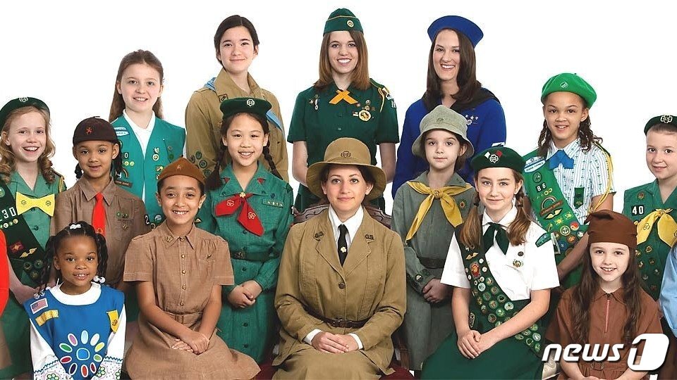 본문 이미지 - 걸스카우트 단복을 입은 소녀들. (걸스카우트오브아메리카 갈무리) ⓒ News1