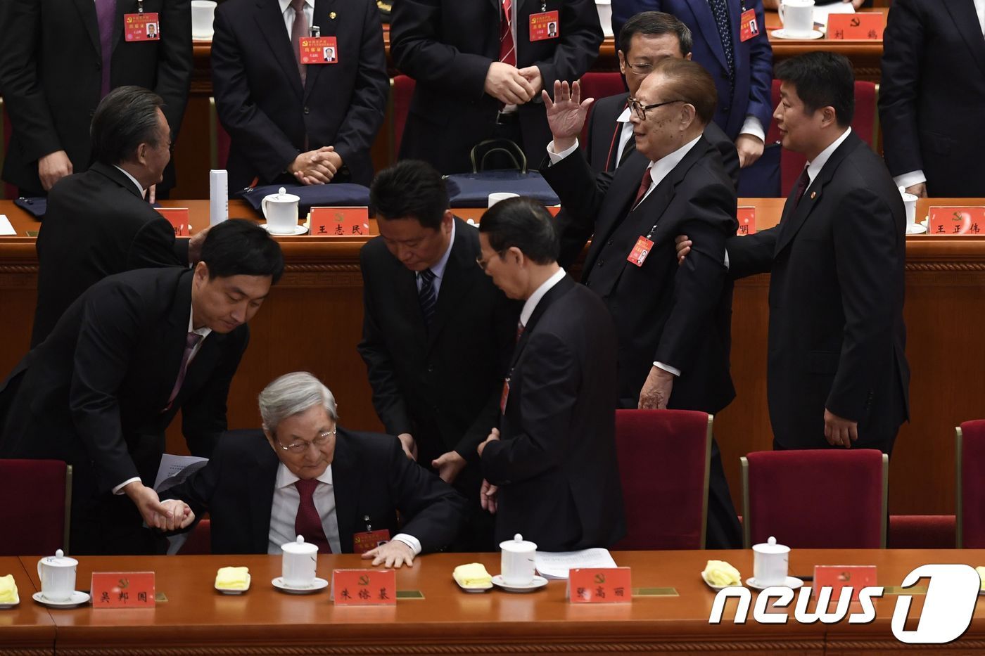 백발의 주룽지 전 총리 ⓒ AFP=뉴스1 ⓒ News1 박형기 기자 