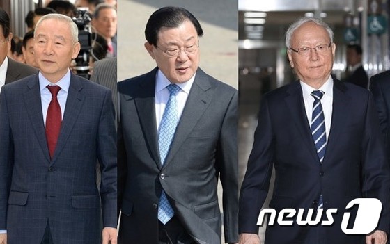 박근혜 정부 시절 국정원장을 지낸 남재준·이병기·이병호 전 원장(왼쪽부터). © News1 © News1 이유지 기자