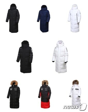 본문 이미지 - 위부터 차례대로 데상트 '구스벤치다운자켓' 'GER롱다운자켓' '스위스레플리카모노크롬롱다운자켓'ⓒ News1