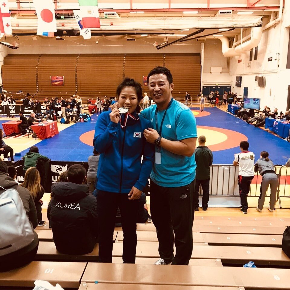 본문 이미지 - 여자자유형 57kg 권현주는 은메달을 목에 걸었다. (대한레슬링협회 제공) ⓒ News1