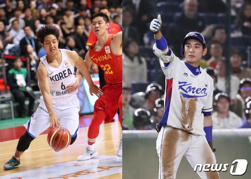 본문 이미지 - 각각 국가대표로 활약한 허훈과 이정후. /뉴스1 DB ⓒ News1