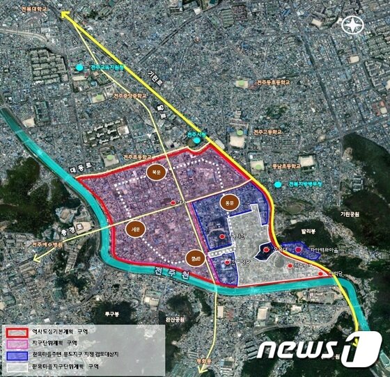 본문 이미지 - 전주 역사도심 개발행위허가 제한구역 ⓒ News1 김춘상 기자