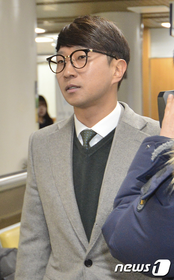 이규혁, 최순실 국정농단 재판 출석
