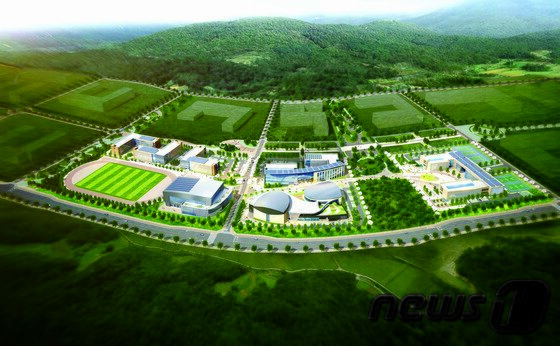 본문 이미지 - 제주영어교육도시 내 4번째 국제학교인 ‘세인트 존스베리 아카데미 제주(Saint Johnsbury Academy Jeju·이하 SJA Jeju)’의 조감도. ⓒ News1