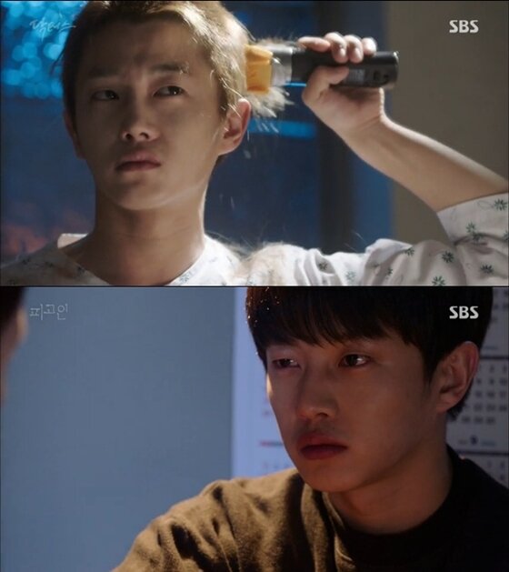 본문 이미지 - 김민석이 인상적인 연기를 선보이고 있다. ⓒ News1star / SBS '닥터스', '피고인' 캡처