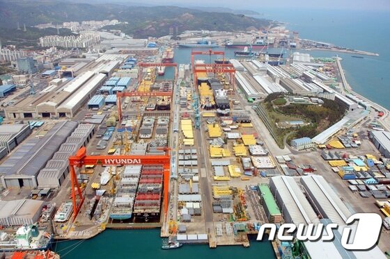 본문 이미지 - 현대중공업 울산조선소 전경. ⓒ News1