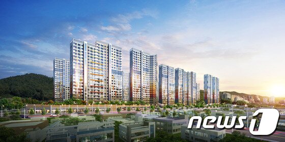 본문 이미지 - 광주 북구 '본촌동 현대지역주택조합' 사업 투시도. 2017.4.20. /뉴스1 ⓒ News1