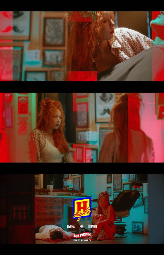 본문 이미지 - 트리플 H가 데뷔를 앞두고 현아 편 뮤직비디오 티저 영상을 공개했다.ⓒ News1star / 티저 캡처