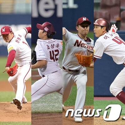 본문 이미지 - 넥센의 1차 지명으로 올 시즌 팀의 주축으로 뛰고 있는 선수들. 왼쪽부터 한현희, 조상우, 최원태, 이정후. ⓒ News1