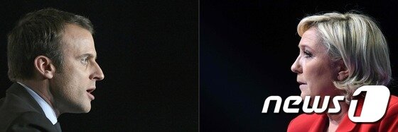 본문 이미지 - 올 프랑스 대선의 양강 대선주자였던 마크롱과 르펜. ⓒ AFP=뉴스1