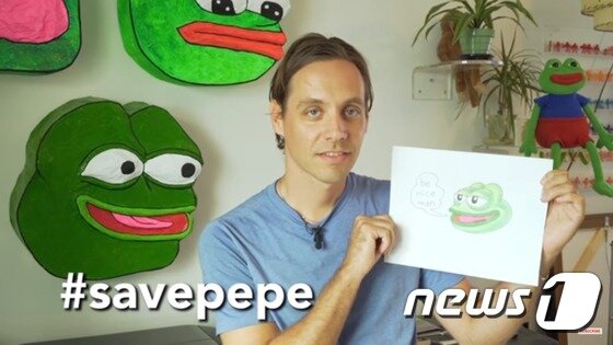 본문 이미지 - 지난해 '페페 구하기'(Save Pepe) 캠페인을 펼친 작가 매트 퓨리. (사진=유튜브) ⓒ News1