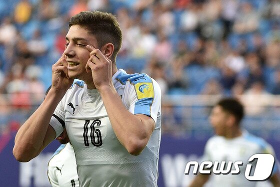 본문 이미지 - 우루과이의 페데리코 발베르데.  ⓒ AFP=News1