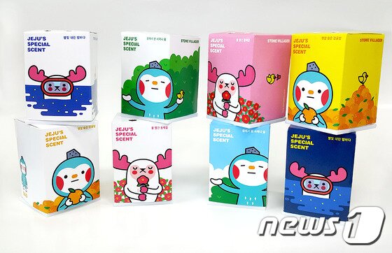 본문 이미지 - &#39;두잉&#39;의 동화책 신돌이야기 속 캐릭터가 그려진 방향제ⓒ News1