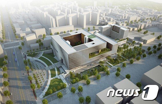 본문 이미지 - 2019년 초 서울 강서구 마곡지구에 1000병상급으로 개원할 예정인 이대서울병원 조감도.ⓒ News1