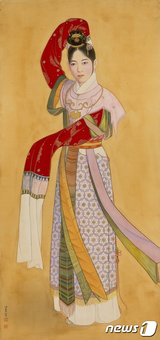 본문 이미지 - 김은호, 매란방, 연도미상, 비단에채색, 161&times;76.6 . ⓒ News1