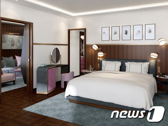 본문 이미지 - 익스큐티브 스위트 객실. 르메르디앙 서울 제공.ⓒ News1