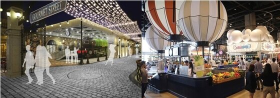 본문 이미지 - 스타필드 고양에 입점한 입점한 '고메스트리트'(좌)와 '잇스트리트'(우) 전경 ⓒ News1