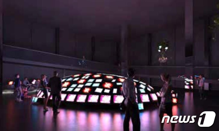 본문 이미지 - 평창 올림픽플라자 문화ICT관에 설치된 백남준 '거북' ⓒ News1