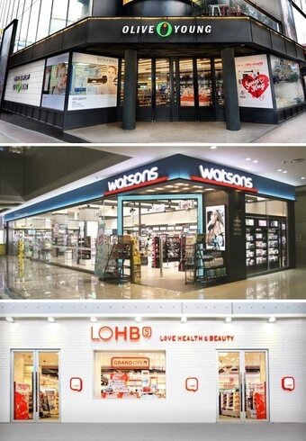 본문 이미지 - 위부터 CJ 올리브영, GS 왓슨스, 롯데 롭스ⓒ News1