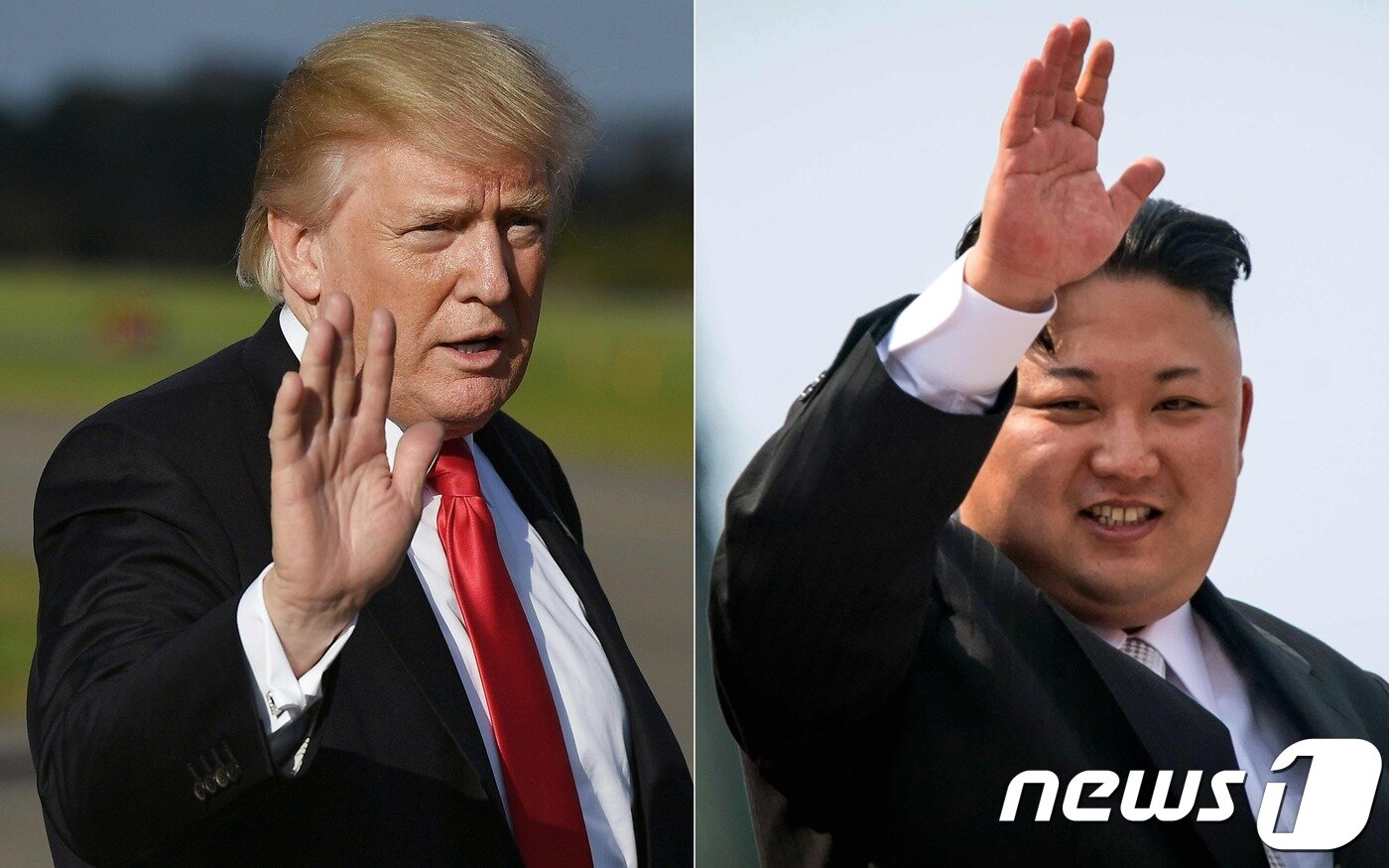 본문 이미지 - 도널드 트럼프 미국 대통령과 김정은 북한 노동당 위원장. ⓒ AFP=뉴스1