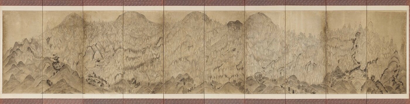 본문 이미지 - 금강산도10폭병풍.(아모레퍼시픽미술관 제공)