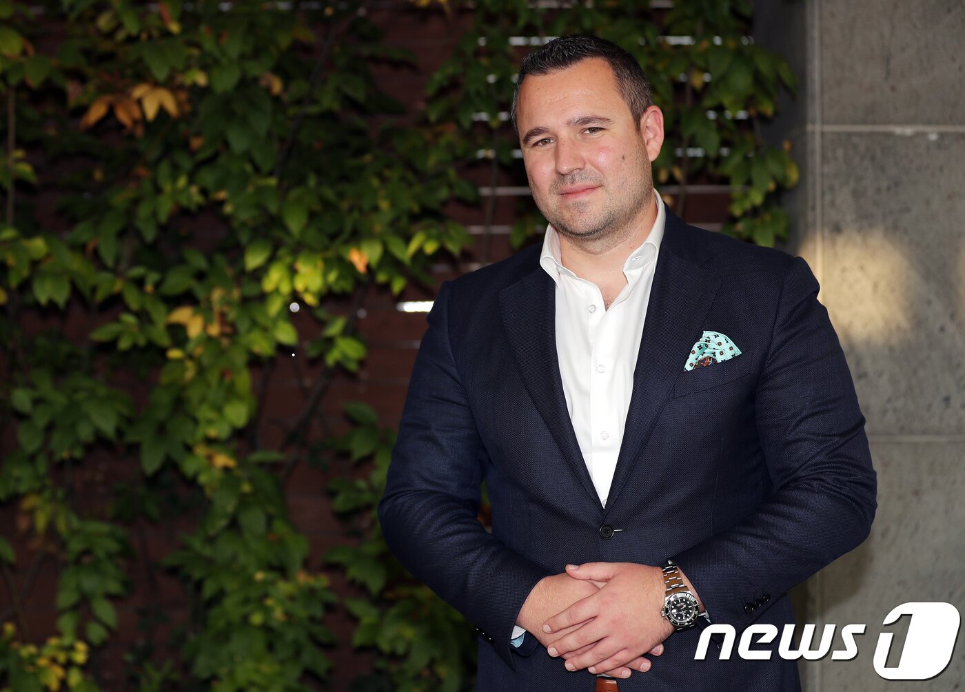 본문 이미지 - 발라슈 갤러드 나투르텍스 부사장이 지난 21일 오후 서울 중구 프레이저 플레이스 남대문호텔에서 뉴스1과 인터뷰를 하기 전 포즈를 취하고 있다. 2018.12.21/뉴스1 ⓒ News1 이재명 기자