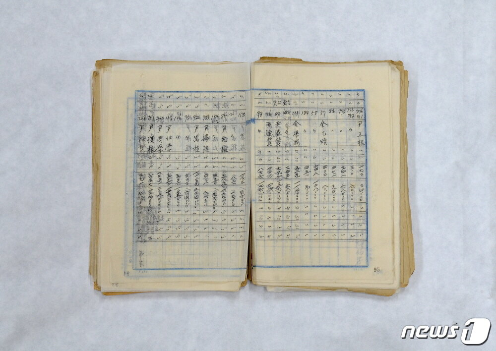 본문 이미지 - 거제포로수용소 강제징발 조사내용이 담긴 기록물(거제시제공)ⓒ News1