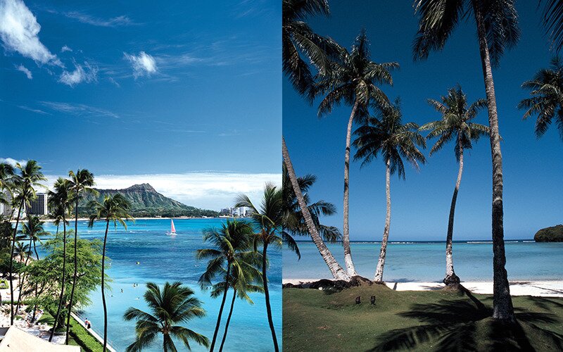 본문 이미지 - 하와이(왼쪽)와 괌