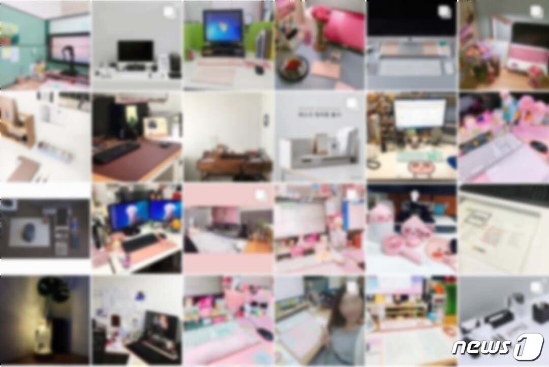 본문 이미지 - 인스타그램에 게재된 &#39;데스크테리어&#39; 사례들ⓒ News1