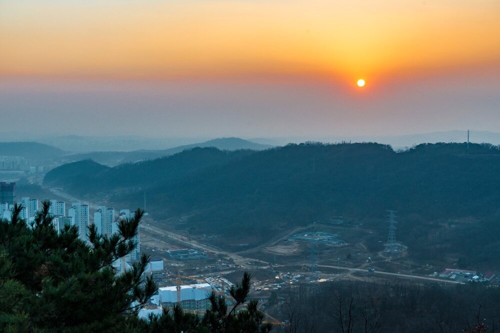 본문 이미지 - 봉산에서 바라본 일몰