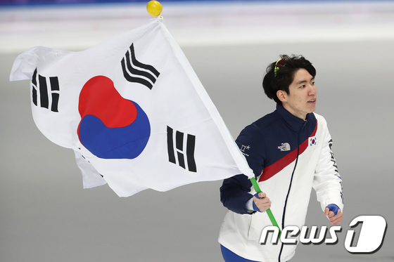 2018 평창 동계올림픽 스피드스케이팅 남자 500m 은메달리스트 차민규(25)./뉴스1 © News1 임세영 기자