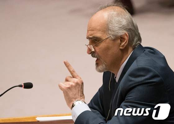 [사진] 시리아 휴전 논의 안보리서 발언하는 시리아 대사