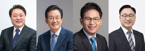 본문 이미지 - 민주당 청주시장 예비후보들. 한범덕·정정순·유행열·이광희씨. (왼쪽부터)ⓒ News1