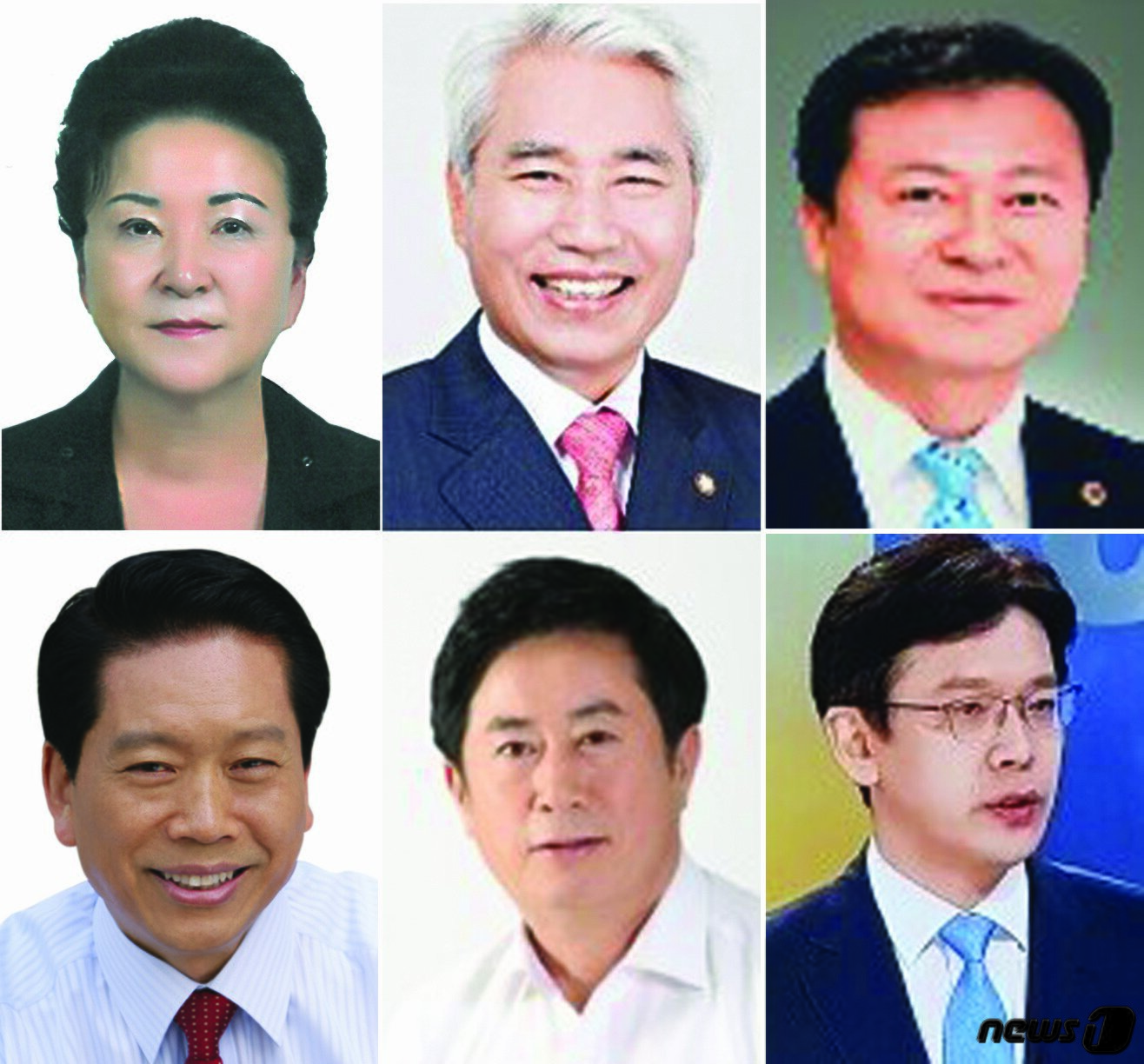 본문 이미지 - 민주당 박정현·백군기·오세영·현근택 예비후보, 한국당 정찬민 용인시장, 미래당 우태주 예비후보(왼쪽 위부터 시계방향·당별 가나다 순) ⓒ News1