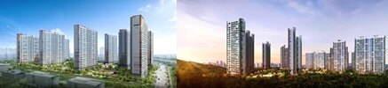 본문 이미지 - 사진 왼쪽부터오송 동아라이크텐 투시도,  동남지구 대성베르힐 조감도 ⓒ News1
