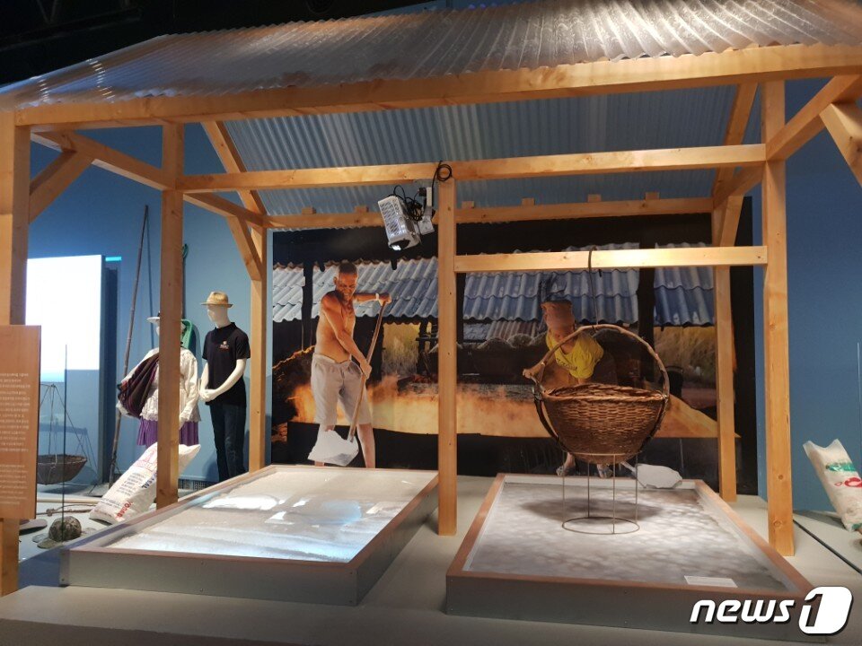 본문 이미지 - '호모 소금 사피엔스' 전시 중 라오스의 자염 가마.ⓒ News1